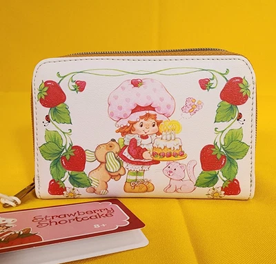 Loungefly Strawberry Shortcake & Friends Custard Birthday Cake Zip Wallet NEW