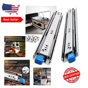 Heavy Duty Drawer Slides - 34 Inch Full Extension 500 lb Capacity Locking Rails