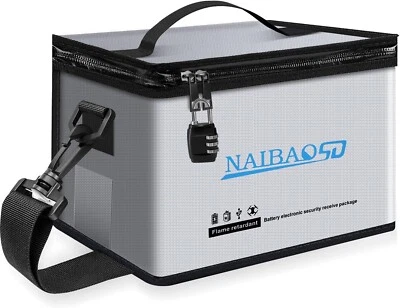 Fireproof Explosionproof Lipo Safe Bag for Lipo Battery Storage and Charging,...