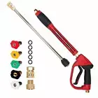 PRESSURE WASHER GUN Wand Extension Nozzle Tips M22 Fitting 40" 5000 PSI HOURLEEY