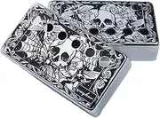 Guyker Humbucker Pickup Cover (50mm/52mm Pole Spacing) – Cupronickel Bridge and Neck Pickups Frame Set Replacement Parts for Les Paul LP Style Electric Guitar, Skeleton Style, PC002 Chrome