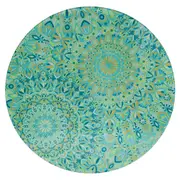 Tempered Glass Tableware 32cm Round Trivet Table Protector/Decor Large Carnival