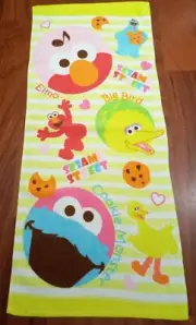 Sesame Street Elmo Big Bird Hand Towel Face Towel, 80x33cm, Cotton (Brand New)