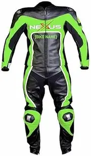 Motorcycle Leather Racing Suit Full Body Protection Motorbike Cow Hide Leather 2-Pieces Suit For Professional Bikers