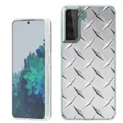 (Diamond Plate)Rugged TPU phone case cover(Clear)for Samsung Galaxy S21+ Plus 5G