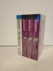 Sony 4 Pack VHS Tapes Blank Premium Grade T-160VL 8 HR EP VCR Video Head Cleaner