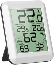 Eacam Mini LCD Digital Indoor Thermometer Hygrometer Room °C/°F Temperature Humidity Monitor Gauge Thermo-Hygrometer with Back Stand