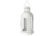 10 Pack of White Metal Miners Lantern Summer Wedding Home Party Room Balconey Deck Decoration 21cm Tealight Candle