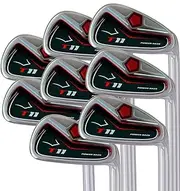 T11 Power Back Tall Iron Set 4-SW Custom Made Golf Clubs Right Hand Regular R Flex Steel Shafts MIDSIZE Grips +1" Longer Men's Standard Irons