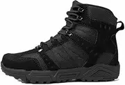 [NVBHOF] Waterproof Tactical Work Boots, Durable Leather Military Lightweight Combat Boots, Breathable Combat Army Safety Boots, for Hiking Outdoor Desert Boots
