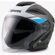 JJ-01 Matt Grey Blue Jet Helmet