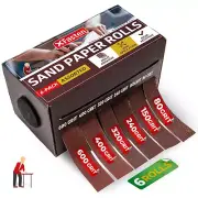 6 Grits Sandpaper Assortment Rolls 80 150 240 320 400 600 Grit Abrasive Sand Set