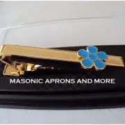 Masonic Forget Me Not Tie Clip (UnBoxed)(4701-A)