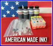 Compatible Ink Refill Kit 4 HP 564 XL Refillable Cartridges with Ink