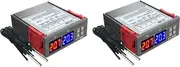 2X Digital Thermostat Temperature Controller -3008 Thermometer Sensor Hygrometer 12V 24V 220V