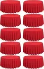 8 Pack Red Round Tablecloth 108" Washable Polyester Tablecloths For Round Table