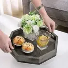 Octagonal Serving Tray Vintage Bread Charcuterie Board for Salad Bread Cheese