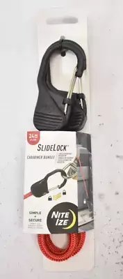Nite Ize SlideLock Carabiner Bungee 24" Red Simple & Secure Strong Steel