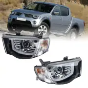 2x Left+Right LED Headlight Daytime Running Lamp For Mitsubishi Triton 2005-2014