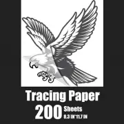 Waybas 200 PCS Tracing Paper, A4 Size Artists Tracing Paper Trace Paper White Tr