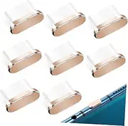 TEHAUX 8Pcs Type C Plugs Caps USB C Covers for Phone Ports Dust Protectors Compatible with Type C Devices Flat Design Premium Quality