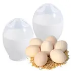 2pcs Heat Safe Steamed Egg Cup Plastic Egg Boiler Microwave Egg Cooker Kids