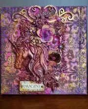 Mixed Media Unicorn Art Canvas 8x8