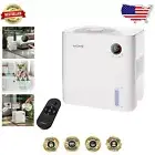 5L Top-Fill Humidifier with No White Dust, Timer & Remote for Home Comfort