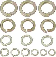 EMSea 50pcs Spring Lock Washers Metric Flat Spring Washers M5 M6 M8 M10 M12 Carbon Steel Washers DIN127 for Most Metric Bolts Screws, Zinc Yellow