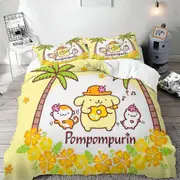 c76 Duvet Cover Pompompurin Needlework Quilt Cover Single Bed Double Bed King Size Pillowcase Quilt Cover Multi-piece Set ee76