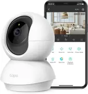 Tapo 2K Pan Tilt Security Camera Baby Monitor Dog Camera w/Motion Detection 2-W