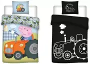 Peppa Pig George's Tractor Glow in the Dark Quilt Cover Set for Cot or Toddle...