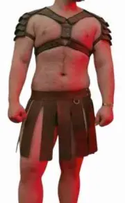 Leather Gladiator Kilt for Men Clubwear Cosplay + Free Harness Included