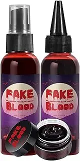 Halloween Blood, Vampire Blood - 160ml Halloween Blood Makeup Spray, Fake Blood Splash, Special Effect, Stage Blood Paint, Zombie Blood Makeup for