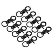 44mm Swivel Clasps Lanyard Snap Hook Claw Clasp for DIY Black 16Pcs