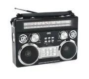 QFX 3 BAND RADIO FM, AM, Shortwave Radio with Bluetooth + Flashlight R-333BT BLK