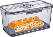 Airtight Bread Bins,Time Recording, Bread Storage Container | Bread Keeper Box With Air Valve, Bread Storage Container With Lid For Homemade Bread