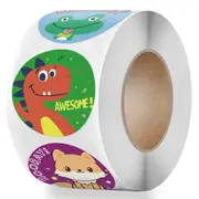 500Pcs Reward Stickers Motivational Stickers Roll Kids School teacher Reward Students Teachers Animals Sticker Seal Labels