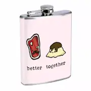 Better Together Em7 Flask 8oz Stainless Steel Hip Drinking Whiskey