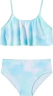 [LIZENS] Cute Bikini Swimwear Spaghetti Strap Tie Dye 2 Piece Swimsuits for Girls