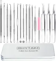 Pimple Remover Tool Kit 15 Heads Comedone Acne Spot Popper Blackhead Extractor