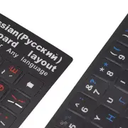 1 Blue 1 Red 2x Russian Keyboard Stickers Unique Coating Waterproof Dustproo New