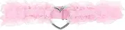 [OATIPHO] 1 Pair Elegant Elastic Lace Thigh Bands for Women Stylish Heart Design Prevents Thigh Chafing for Weddings Parties Everyday Wear Pink