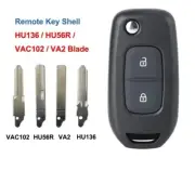 Flip Remote Key Fob Shell Case Replacement For Renault Dacia Logan 2 Logan II