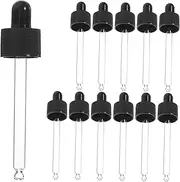 Happyyami 12Pcs Eye Dropper Durable Glass Pipette Dispenser for Essential Oils Cosmetics and Liquid Applications Lightweight for Travel and Home Use