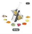 Manual Vegetable Cutter 5 In 1 Food Chopper Safe Not Hurting Your Hands Grey