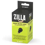 Zilla Night Time Black Light Incandescent Heat Bulb 50 Watts