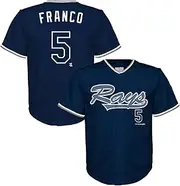 Wander Franco Tampa Bay Rays Navy #5 Kids Youth 4-20 Alternate Fashion Player Jersey