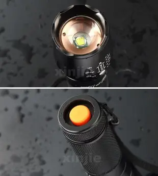信捷【A10】CREE XM - L2強光手電筒 伸縮變焦 LED 使用26650鋰電池 南極光 Q5 T6