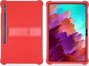 Generic TPU Cover for Samsung Galaxy Tab A8, Black Flexible Silicone Slim fit Soft Shell Cute Back Case Bumper Rubber Protective Case (10,5") - Red
